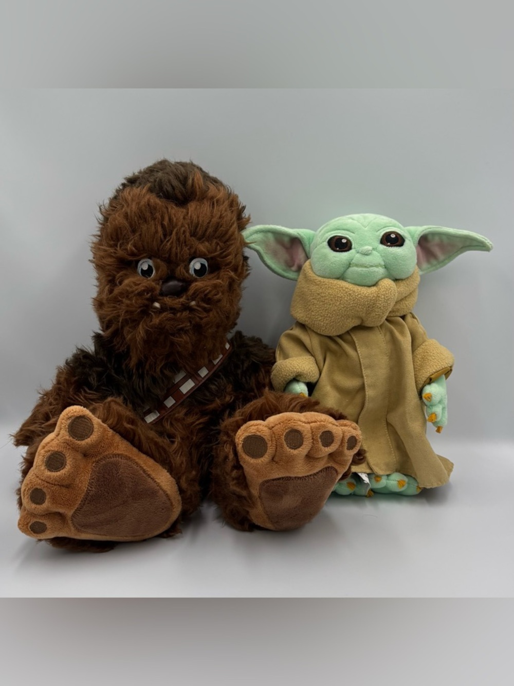 Disney Parks Exclusive Star Wars Chewbacca + Grogu Mandalorian Plush Toy Lot